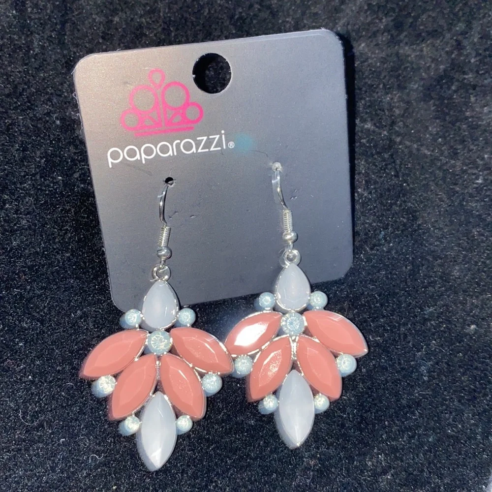 NWT Fantasy Flair Pink Earrings(Last One) - Picture 5 of 5